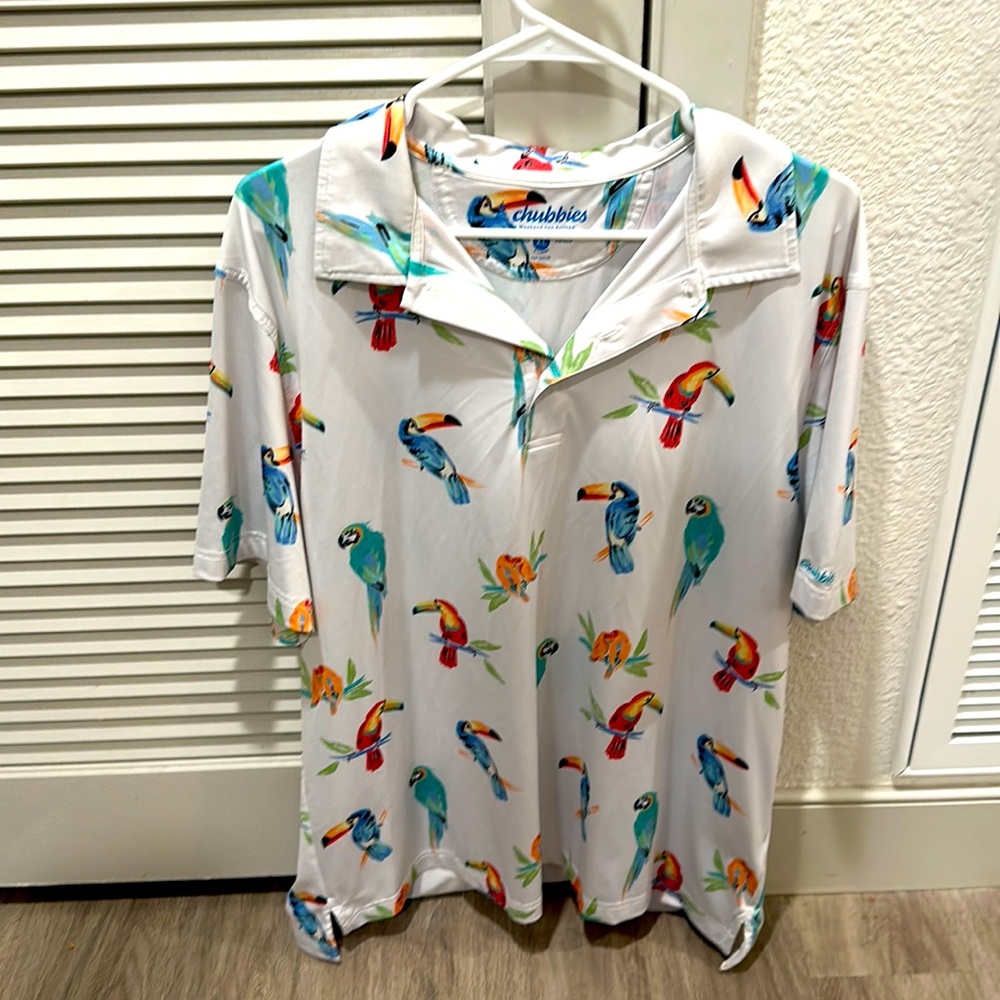 Chubbies Birds of paradise polo. XL